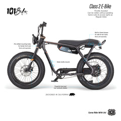 101 Bike Seaside E-Bike 750W 48V/13.4Ah Ebike 20MPH & 50Mile Max w/ LCD Display