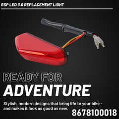 Polisport Tail Light -Led bulb wtih license plate light and wiring replacement.