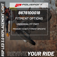 Polisport Tail Light -Led bulb wtih license plate light and wiring replacement.