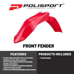 Polisport Motocross (MX) Front Fender for GasGas/Rieju EC 250/300 (2018-20) / MR 200/250/300 (2021-26) Dirt Bike