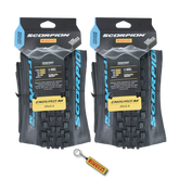 Pirelli Scorpion Enduro M Turchese Color 29x2.4 Mountain Bicycle Tire Tubeless Ready, HardWALL 60 TPI High-Performance All-Terrain Tire for Enduro Trail & Aggressive XC Mountain Bike w/Keychain (2 Pk)