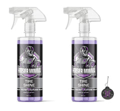 Hoosier Momma 16oz Car Tire Shine - Long-Lasting, High-Gloss Formula Enhances Tires with a Wet-Look Shine - Repels Dirt & Protects Rubber - Easy Spray-On for a Showroom Finish(2-Pack)