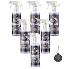 Hoosier Momma 16oz Car Tire Shine - Long-Lasting, High-Gloss Formula Enhances Tires with a Wet-Look Shine - Repels Dirt & Protects Rubber - Easy Spray-On for a Showroom Finish(6-Pack)