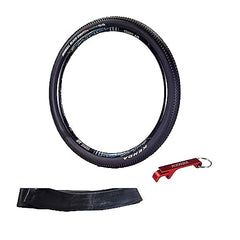 Kenda Small Block Eight Pro K1047 Bike Tire - 29x2.10, 29-Inch MTB Tire, Folding Bead, Tubeless Ready, Aggressive Tread for Trail & Cross-Country Riding + Kenda 29x2.00-2.40 Tube + Keychain