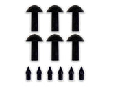 Stop & Go 275 Mini Plugger Refill Kit with 6 Mushroom Plugs and Cone Tips for Punctures and Flats on Bicycle and E-Bike Tubeless Tires, 5/8" Length x 3/16" Shaft Diameter