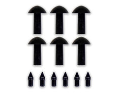 Stop & Go 275 Mini Plugger Refill Kit with 6 Mushroom Plugs and Cone Tips for Punctures and Flats on Bicycle and E-Bike Tubeless Tires, 5/8" Length x 3/16" Shaft Diameter