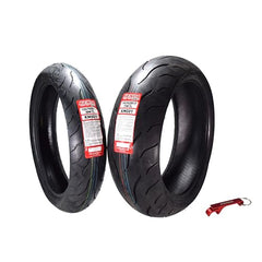 Kenda KM1 120/70ZR17 & 190/50ZR17 Motorcycle Sport Touring Tire Set w/ Keychain
