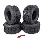 Kenda Pathfinder K530 16x8-7 Front Off-Road Tires for 4x4 ATVs, UTVs Vehicles and Go-Karts  - Durable Traction for Rugged Adventures - 2 Ply All-Terrain Tire with Keychain 16x8x7 (4 Pack)