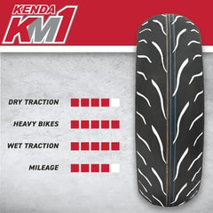 Kenda KM1 150/60R17 Sport Touring Motorcycle Tire 66H w/ Keychain (150/60-17)