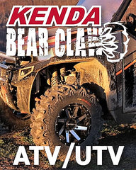 Kenda Bearclaw EVO K592 - 25x10-12 Rear Tire for All Terrain (ATV), UTV, and Side by Side (SxS) Vehicles - 6-Ply - Bear Claw EVO 25x10x12 with Kenda Keychain