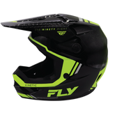 Fly Racing Kinetic Verdict Helmet – DOT/ECE 22.06 Approved – Lightweight MX Helmet with TFV Ventilation, Removable Liner & Helmet Bag 2X-Large (Black/Hi-Vis Yellow/Grey)