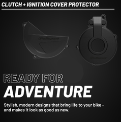 Polisport Clutch and Ignition Cover Protector Kit (Black) - Compatible with Sherco SE-F 250 SE-F 300 (2014-2022)