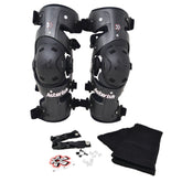 Asterisk Carbon Cell One - Advanced Knee Protector Braces (Pair- Left & Right) for Motocross, Snowboarding, Wakeboarding, Off-Roading, & More - Size Large