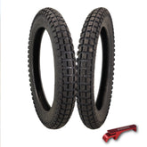 Kenda Small Block 3.25-17 K262 Tube-Type (TT) Tires (2) with Keychain (2-Pack)