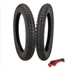 Kenda Small Block 3.25-17 K262 Tube-Type (TT) Tires (2) with Keychain (2-Pack)