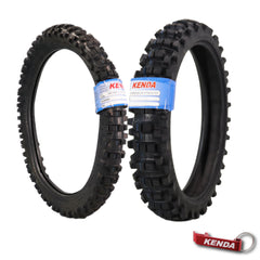 Kenda Trakmaster 80/100-21 Front & 100/90-19 Rear TT Tire Set w/ Keychain