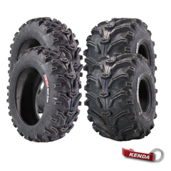 Kenda Bear Claw Front 22x7-11 & Rear 22x12-8 ATV, UTV, or SXS Tires w/ Keychain