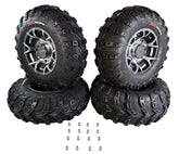 Kenda Bear Claw EVO 25x8-12 25x10-12 Tires Gunmetal 12x7 4/156 Wheel & Tire Kit