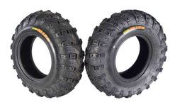Kenda Bearclaw EVO K592 - 25x8-12 Front and 25x10-12 Rear Tires for All Terrain (ATV), UTV, and Side by Side (SxS) Vehicles - 6-Ply - Bear Claw EVO 25x8x12 25x10x12 with Kenda Keychain (4 Pack)