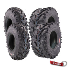 Kenda Bear Claw Front 23x7-10 & Rear 23x10-10 ATV, UTV, or SXS Tires w/ Keychain