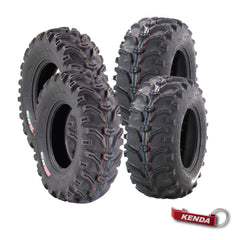 Kenda Bear Claw Front 23x8-11 & Rear 24x9-11 ATV, UTV, or SXS Tires w/ Keychain