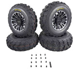 Kenda Bear Claw EX 25x8-12 25x10-12 Tires Black 12x7 4/156 Rims Wheel & Tire Kit