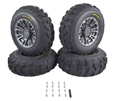 Kenda Bear Claw EX 25x8-12 25x10-12 Gunmetal 12x7 4/156 Rim Wheel & Tire Kit