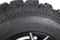 Kenda Bear Claw EX 25x8-12 25x10-12 Tires Black 12x7 4/156 Rims Wheel & Tire Kit