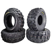 Kenda Bearclaw EX K573 - 25x8-12 Front & 25x11-10 Rear Tires for All Terrain (ATV), UTV, and Side by Side (SxS) Vehicles - 6-Ply - Bear Claw EX 25x8x12 25x11x10 (4-Pack)