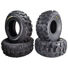 Kenda Bearclaw EX K573 - 25x8-12 Front & 25x11-10 Rear Tires for All Terrain (ATV), UTV, and Side by Side (SxS) Vehicles - 6-Ply - Bear Claw EX 25x8x12 25x11x10 (4-Pack)