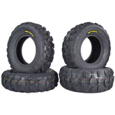 Kenda Bearclaw EX K573 - 25x8-12 Front & 25x10-12 Rear Tires for All Terrain (ATV), UTV, and Side by Side (SxS) Vehicles - 6-Ply - Bear Claw EX 25x8x12 25x10x12 (4-Pack)
