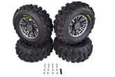 Kenda Bear Claw EX 26x10-12 26x12-12 Gunmetal 12x7 4/156 Rim Wheel & Tire Kit