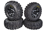 Kenda Bear Claw EX 26x10-12 26x12-12 Tires Black 12x7 4/156 Rim Wheel & Tire Kit