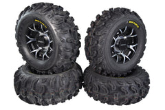 Kenda Bear Claw EX 26x10-12 26x12-12 Tires Black 12x7 4/156 Rim Wheel & Tire Kit