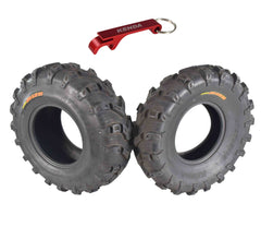 Kenda Bear Claw EVO 27x9-12 Front ATV/UTV Tires 2 Pack with Bottle Opener Keychain