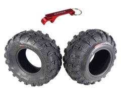 Kenda Bear Claw EVO 27x11-12 Rear ATV/UTV Tires 2 Pack with Bottle Opener Keychain