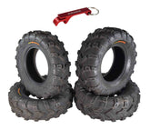 Kenda Bear Claw EVO 28x9-14 Front & 28x11-14 Rear ATV/UTV Tires Set with Bottle Opener Keychain