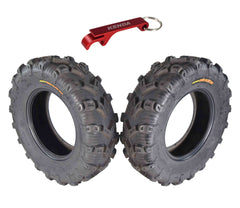 Kenda Bear Claw EVO 28x9-14 Front ATV/UTV Tires 2 Pack with Bottle Opener Keychain