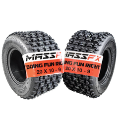 MASSFX 20x10-19 Rear Tire for ATV, UTV, & SxS - 4-Ply w/ 15mm Tread Depth 2 Pack