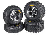 4 NEW Raptor 660 ITP SS112 Black Machine RIMS on CST Ambush Tires Wheels kit