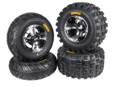 4 NEW Raptor 660 ITP SS112 Black Machine RIMS on CST Ambush Tires Wheels kit