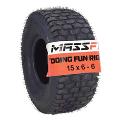 MASSFX 15x6-6 Turf Tire for outdoor power equipment and lawn mowers 4-Ply