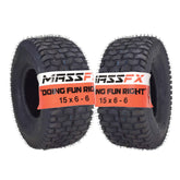 MASSFX 15x6-6 Go-Kart Tires 4ply 2-Pack