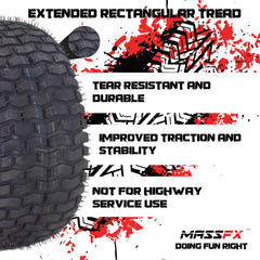 MASSFX 15x6-6 Go-Kart Tires 4ply 2-Pack