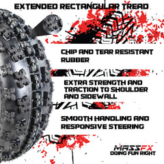 MASSFX 18x9.50-8 Turf Tires for golf carts and lawn mowers 4-Ply (4 Pack)