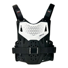 Atlas Charger PeeWee White -A1011-00-000 CE Level 1 Certified Chest Protector with Wrap-Around Design for Young Riders in Motocross, BMX, and Extreme Sports