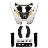 Atlas Air Anti-Compression Sport Neck Brace (Adult - Medium) for Use In: Powersports, Offroad Racing, Motocross, Mountain Biking, BMX, Snowmobiling, Snowboarding (White/Gold)