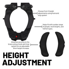 Atlas Air Anti-Compression Sport Neck Brace (Adult - Small) for Use In: Powersports, Offroad Racing, Motocross, Mountain Biking, BMX, Snowmobiling, Snowboarding (Black/Chrome)