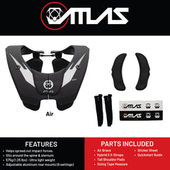 ATLAS AIR BRACE BLACK/SILVER MD