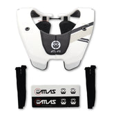 Atlas Air Lite Anti-Compression Sport Neck Brace (Adult - Medium) for Use In: Powersports, Offroad Racing, Motocross, Mountain Biking, BMX, Snowmobiling, Snowboarding (White)